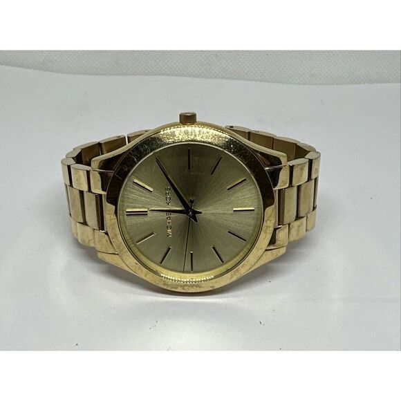 Michael Kors Slim Runway MK3179 Women's Gold Tone Analog Dial Wrist Watch NUL29 - Picture 6 of 11